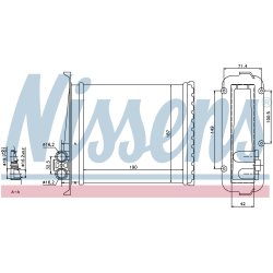 Heater Matrix (Heat Exchanger) NISSENS 73640 OE Ref 3545588 NISSENS