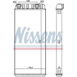 Heater Matrix (Heat Exchanger) NISSENS 73648 OE Ref 7482348993 NISSENS