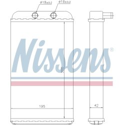 Heater Matrix (Heat Exchanger) NISSENS 73986 OE Ref 6448.H8 NISSENS