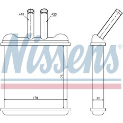 Heater Matrix (Heat Exchanger) NISSENS 76502 OE Ref 96201949 NISSENS