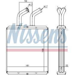 Heater Matrix (Heat Exchanger) NISSENS 77514 OE Ref OK30C-61-A10 NISSENS