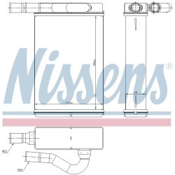 Heater Matrix (Heat Exchanger) NISSENS 77601 OE Ref 97123-33001 NISSENS