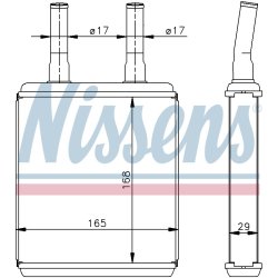 Heater Matrix (Heat Exchanger) NISSENS 77604 OE Ref 97221-22001 NISSENS