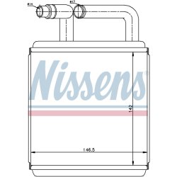 Heater Matrix (Heat Exchanger) NISSENS 77618 OE Ref 97123-4A000