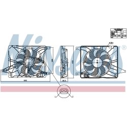 Engine Cooling Fan NISSENS 850017 OE Ref 21481JD200 NISSENS