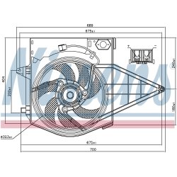 Engine Cooling Fan NISSENS 85003 OE Ref 1254.70 NISSENS