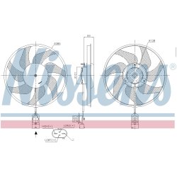 Engine Cooling Fan NISSENS 850048 OE Ref 24421234 NISSENS