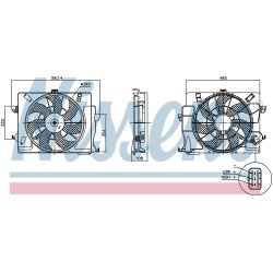 Engine Cooling Fan NISSENS 850049 OE Ref 253804L050