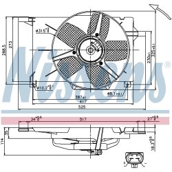 Engine Cooling Fan NISSENS 85005 OE Ref 1341 258 NISSENS