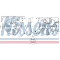 Engine Cooling Fan NISSENS 850050 OE Ref 214819674R