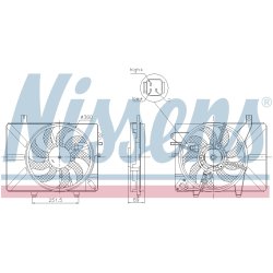 Engine Cooling Fan NISSENS 850052 OE Ref 253801C160