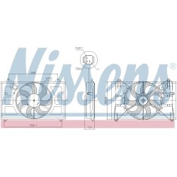 Engine Cooling Fan NISSENS 850053 OE Ref 253801G051
