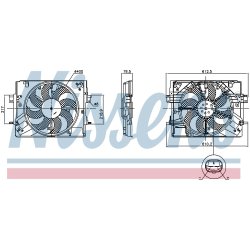 Engine Cooling Fan NISSENS 850063 OE Ref 214810411R