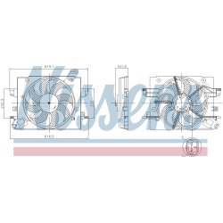 Engine Cooling Fan NISSENS 850064 OE Ref 214811626R