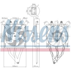 Engine Cooling Fan NISSENS 850066 OE Ref 51829974