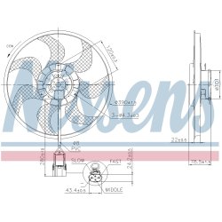 Engine Cooling Fan NISSENS 850070 OE Ref 1341372