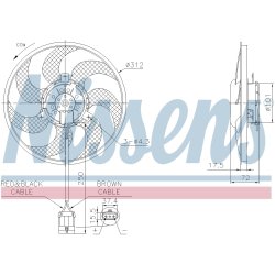 Engine Cooling Fan NISSENS 850072 OE Ref 1341376