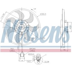 Engine Cooling Fan NISSENS 850074 OE Ref 6341168