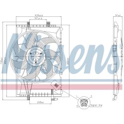 Radiator Fan NISSENS 850078 OE Ref 2035001693