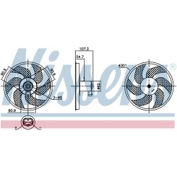 Engine Cooling Fan NISSENS 850084 OE Ref 214818664R