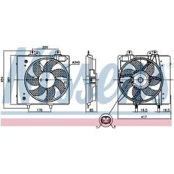 Engine Cooling Fan NISSENS 850087 OE Ref 9829774580