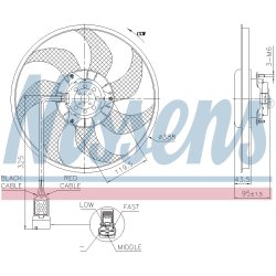 Engine Cooling Fan NISSENS 850091 OE Ref 1341388