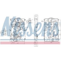 Engine Cooling Fan NISSENS 850092 OE Ref 60664212