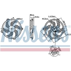 Engine Cooling Fan NISSENS 850093 OE Ref 1250G0