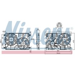 Radiator Fan NISSENS 850096 OE Ref 1918903