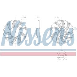 Engine Cooling Fan NISSENS 850099 OE Ref 8K0959455L