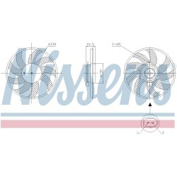 Engine Cooling Fan NISSENS 850105 OE Ref 8K0959455Q