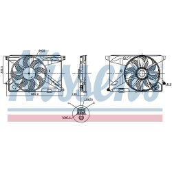 Radiator Fan NISSENS 850124 OE Ref 95301358