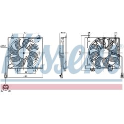 Radiator Fan NISSENS 850125 OE Ref 9827752980