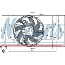 Engine Cooling Fan NISSENS 85032 OE Ref 1319972 NISSENS