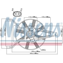 Engine Cooling Fan NISSENS 85041 OE Ref 1254.57 NISSENS