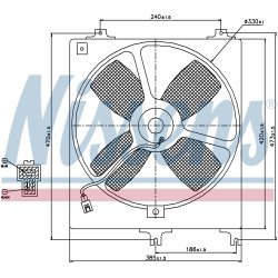 Engine Cooling Fan NISSENS 85069 OE Ref F204-15-210B