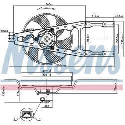 Engine Cooling Fan NISSENS 85134 OE Ref 7704319 NISSENS
