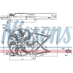 Engine Cooling Fan NISSENS 85154 OE Ref 1341 344 NISSENS