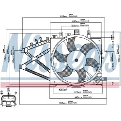 Engine Cooling Fan NISSENS 85190 OE Ref 1341 334 NISSENS