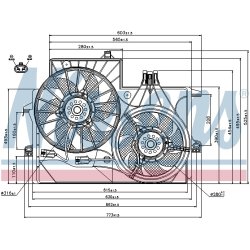 Engine Cooling Fan NISSENS 85200 OE Ref 13140861
