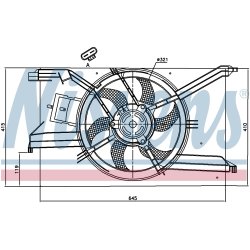 Engine Cooling Fan NISSENS 85243 OE Ref 1341362 NISSENS