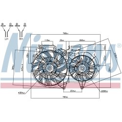 Engine Cooling Fan NISSENS 85246 OE Ref 8E0121207J NISSENS