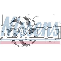 Engine Cooling Fan NISSENS 85254 OE Ref 7701045216 NISSENS