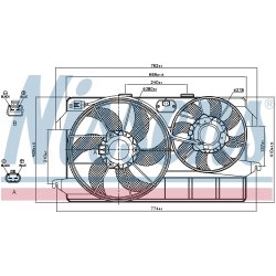 Engine Cooling Fan NISSENS 85263 OE Ref 1490302 NISSENS