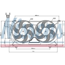 Engine Cooling Fan NISSENS 85321 OE Ref 1253.85 NISSENS