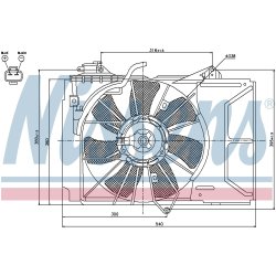 Engine Cooling Fan NISSENS 85328 OE Ref 16711-0J020 NISSENS