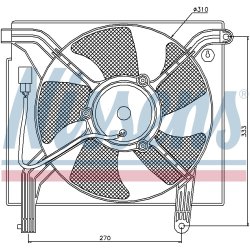 Engine Cooling Fan NISSENS 85361 OE Ref 96181889