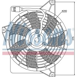Engine Cooling Fan NISSENS 85371 OE Ref 97730-17000
