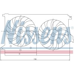 Engine Cooling Fan NISSENS 85404 OE Ref 47 59 593