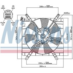 Engine Cooling Fan NISSENS 85414 OE Ref 17120-54G00